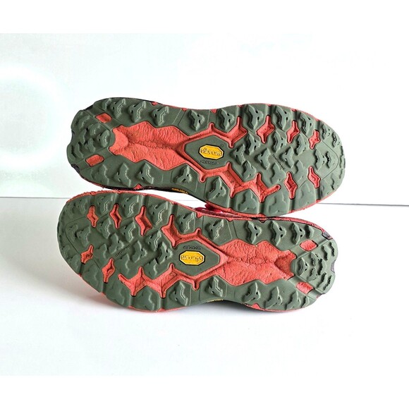 HOKA Men\'s Speedgoat 5 GTX Running Shoes Fiesta Thyme Sz 12 46 2/3 Red Sneakers